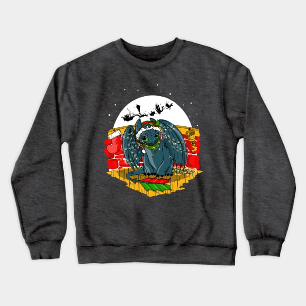 Night Fury Before Christmas Crewneck Sweatshirt by Scribble Creatures